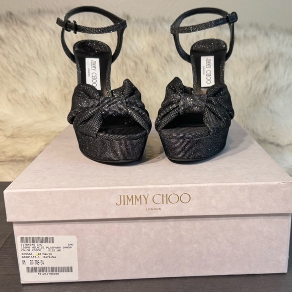 💰⬇️ JIMMY CHOO
Heloise Glitter Knot Platform heel
Women’s size EU 39 - Picture 10 of 14